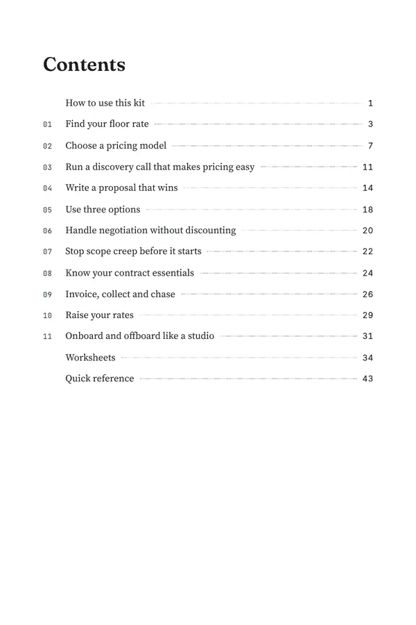 Page 4 of Price It. Pitch It. Get Paid.