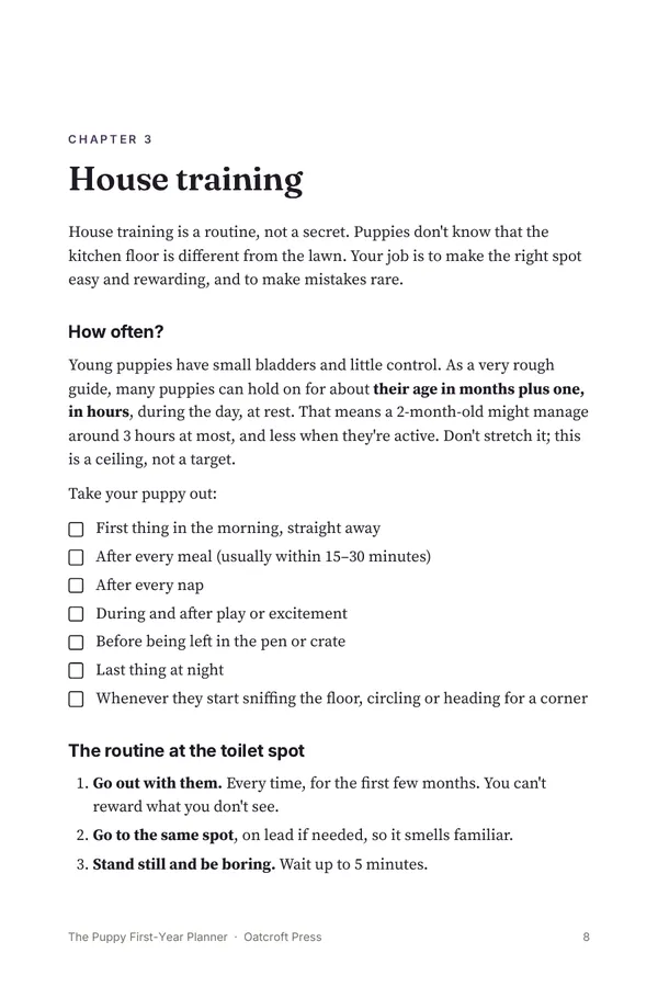 Page 12 of The Puppy First-Year Planner