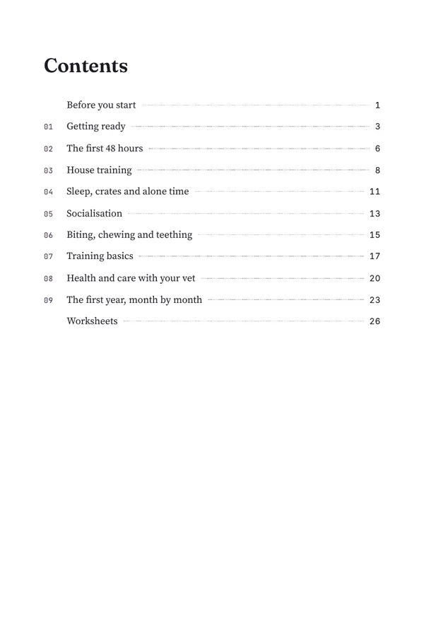 Page 4 of The Puppy First-Year Planner
